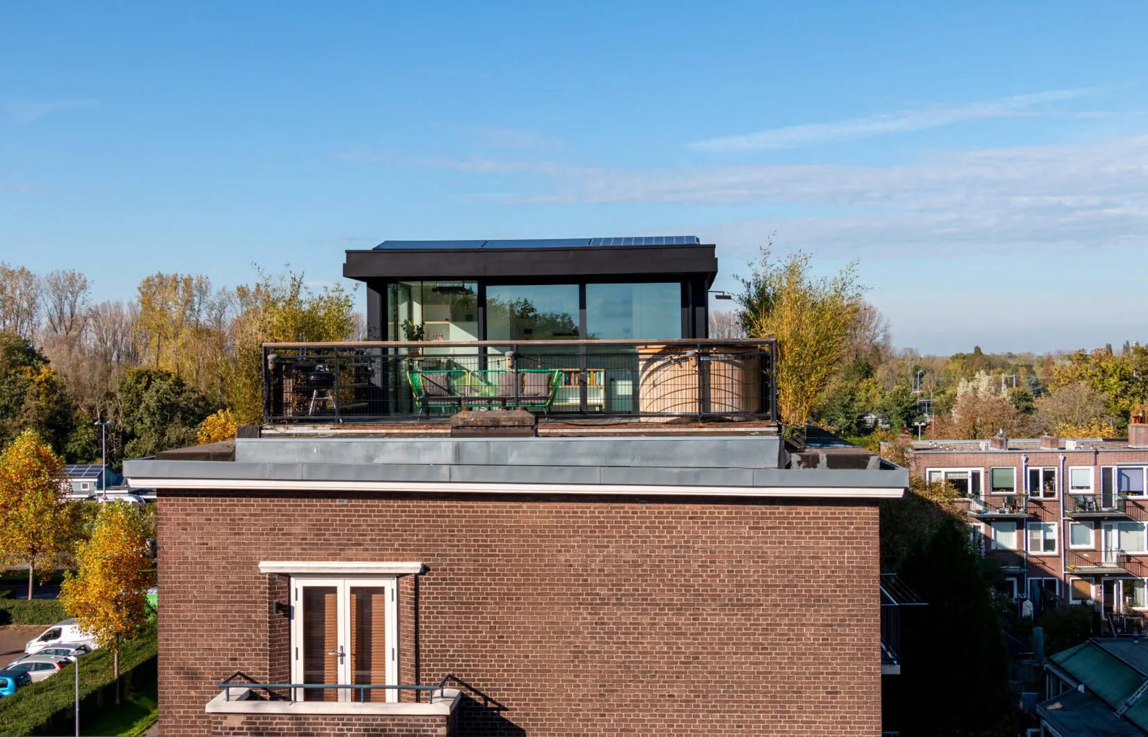 dakopbouw op plat dak